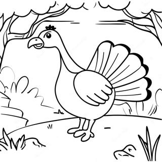 Turkey Hunting Scene Coloring Page 43283-34202