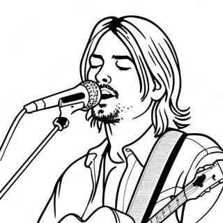 Kurt Cobain Singing Coloring Page 43304-34225