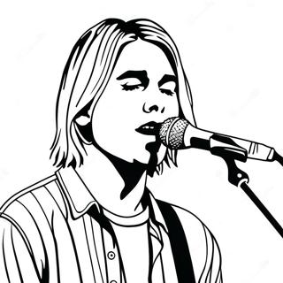 Kurt Cobain Singing Coloring Page 43304-34227