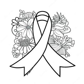 Breast Health Awareness Ribbon Coloring Page 43313-34233