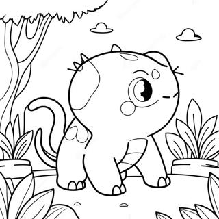 Cute Bulbasaur In A Garden Coloring Page 4331-3445