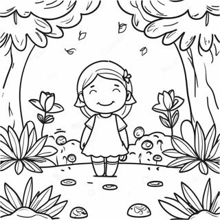 Colorful Garden Of Growth Coloring Page 43334-34249