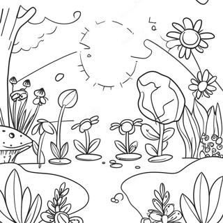 Colorful Garden Of Growth Coloring Page 43334-34252