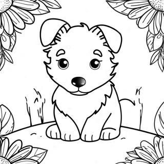 Border Collie Puppy Coloring Page 43353-34258