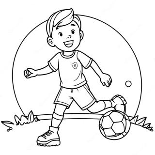 Son Playing Soccer Coloring Page 43363-34271