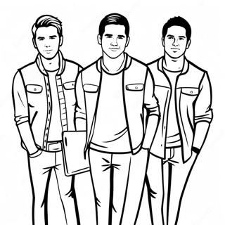 Big Time Rush Bandmitglieder Ausmalbild 43404-34300