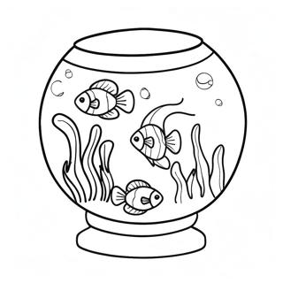 Fish Bowl Coloring Pages