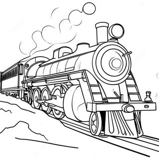 Steam Engine Polar Express Coloring Pages