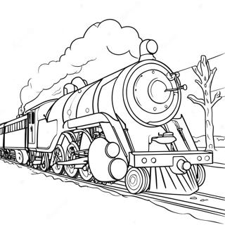 Steam Engine Polar Express Coloring Page 43423-34314