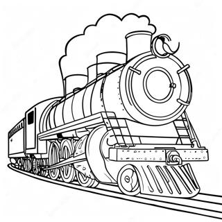 Steam Engine Polar Express Coloring Page 43423-34315