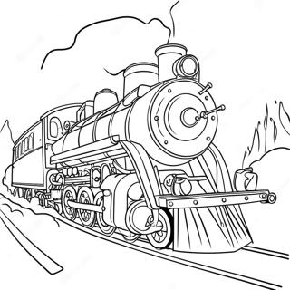 Steam Engine Polar Express Coloring Page 43423-34316