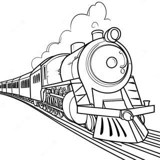 Charming Polar Express Train Coloring Page 43424-34321