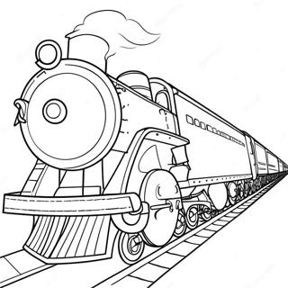 Charming Polar Express Train Coloring Page 43424-34322