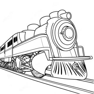 Charming Polar Express Train Coloring Page 43424-34324