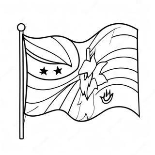 Panama Flag Coloring Page 43463-34346