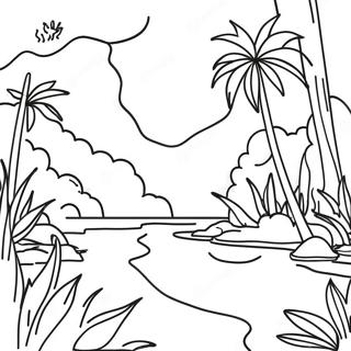 Colorful Panama Jungle Coloring Page 43464-34353