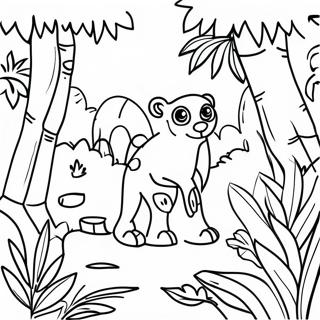 Colorful Panama Jungle Coloring Page 43464-34354