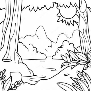 Colorful Panama Jungle Coloring Page 43464-34355