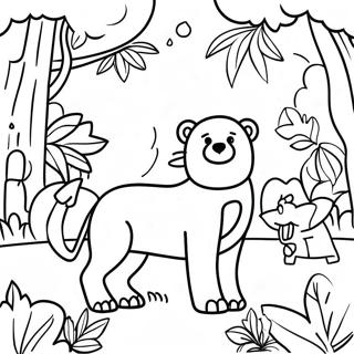 Colorful Panama Jungle Coloring Page 43464-34356