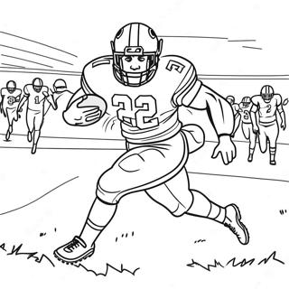 Nick Chubb Running With Football Coloring Page 43524-34401