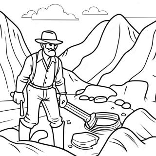 Gold Rush Mining Scene Coloring Page 43563-34415