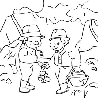 Gold Rush Mining Scene Coloring Page 43563-34416