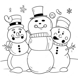 Frosty The Snowman With Friends Coloring Page 43584-34451