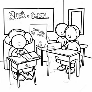 Back To School 2nd Grade Classroom Coloring Page 43593-34466