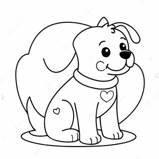 Dog Valentine Coloring Page 43633-34487