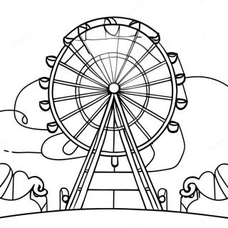 Carnival Ferris Wheel Coloring Page 43673-34514