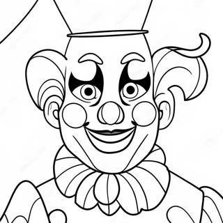 Colorful Carnival Clowns Coloring Page 43674-34517