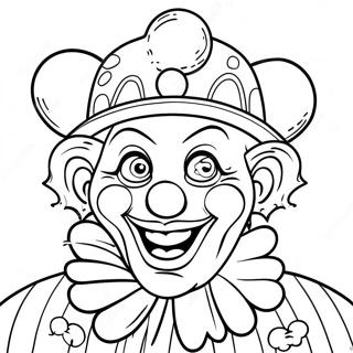 Colorful Carnival Clowns Coloring Page 43674-34519