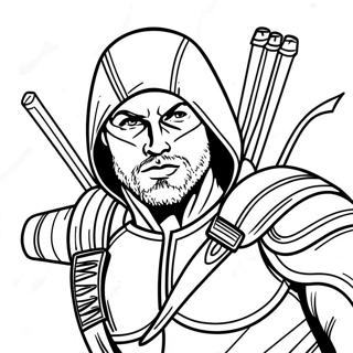 Green Arrow Coloring Page 43693-34541