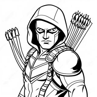 Green Arrow Coloring Page 43693-34544