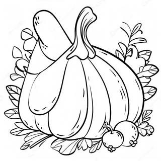 Thanksgiving Cornucopia Coloring Pages