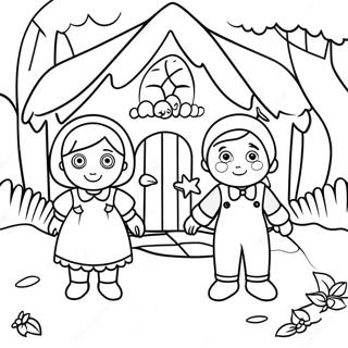 Hansel Ve Gretel Boyama Sayfaları