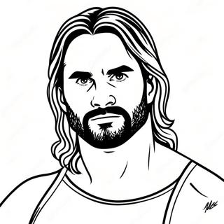 Pagina Da Colorare Di Seth Rollins Wwe 43783-34605