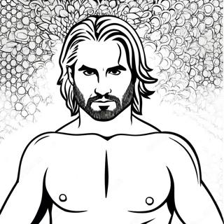 Seth Rollins Wwe Coloring Page 43783-34606