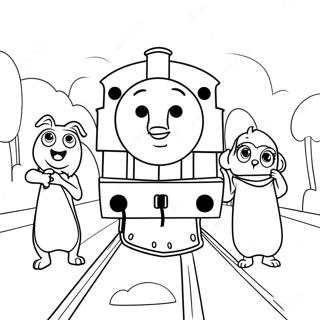 Percy With Friends Coloring Page 43814-34628