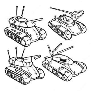 Fierce Battlebots In Action Coloring Page 43834-34642