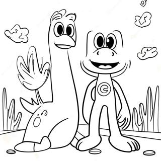 Gumby And Pokey Adventure Coloring Page 43854-34657