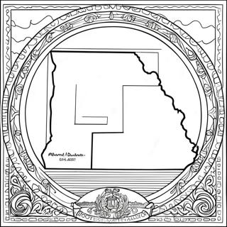 Missouri State Outline Coloring Page 43883-34683