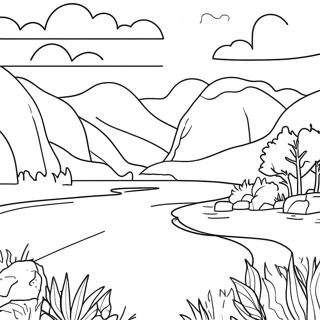 Colorful Missouri River Scene Coloring Page 43884-34690