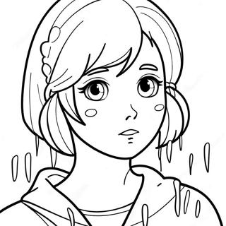 Sad Anime Girl With Tears Coloring Page 43893-34679