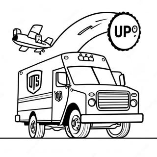 شاحنة Ups صفحات تلوين