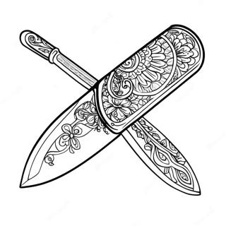 Knife Coloring Page 44043-34806