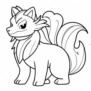 Ninetales Majestic Coloring Page 44093-34855