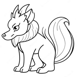 Ninetales With Fiery Tail Coloring Page 44094-34859