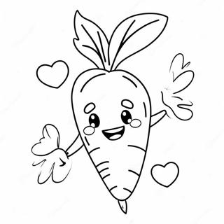 Cute Carrot With A Smile Coloring Page 4411-3513