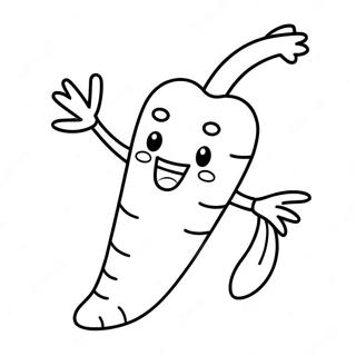 Cute Carrot With A Smile Coloring Page 4411-3514